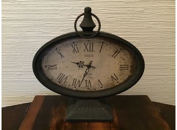 Antique- Looking  French Styled Metal Clock