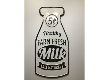 Farmhouse Decor - Large Metal Milk Can Sign