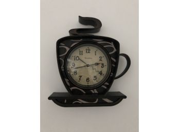 Wall Clock, Steaming Cup Of Tea