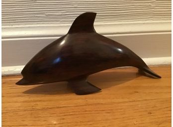 Carved Wooden Whale, Possibly Ironwood, Rosewood?