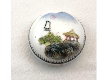 Antique Asian Porcelain Makeup Jar