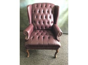 Burgundy Clawfoot Arm Chair #2