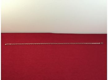 Italy  Sterling Silver / Rose Tri Twisted Strand Necklace 14.01g