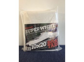 10x20 Ft Boat Tarp In Super White