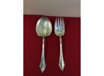 Sterling Serving Spoon And Fork 168g