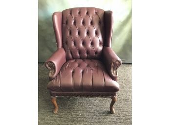 Burgundy Clawfoot Armchair #3