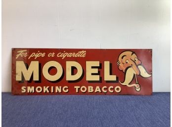 Very Early Model Smoking Tobacco Metal Sign