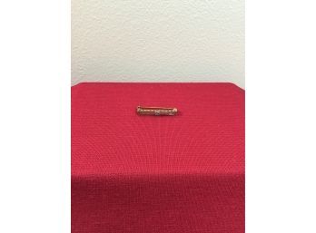 14k Gold Rectangular Pin 1.30g