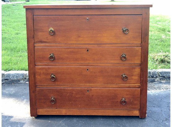 Vintage Chest Of Drawers With Brass Pulls