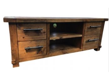 Distressed Wooden Media Console