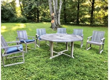 Beautiful Kingsley -Bate Teak Set Round Table And 6 Chairs