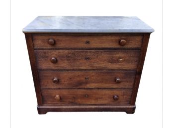 Antique Marble Top Chest Of Drawers