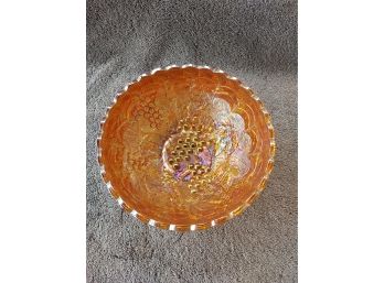 Iridescent Carnival Glass Candy Dish