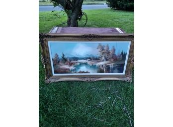 48'28' Vintage Painting And Frame