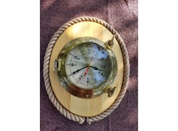 Vintage Brass Nautical Clock