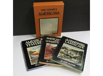 Signed Eric Sloane's Americana Boxed Set