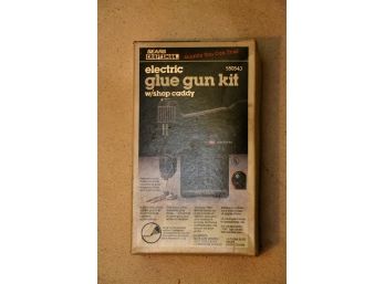 NOS Sears Craftsman Electric Glue Gun Kit W/Shop Caddy