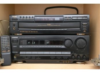KENWOOD Stereo Receiver W/Remote / TEAC 5 CD Changer