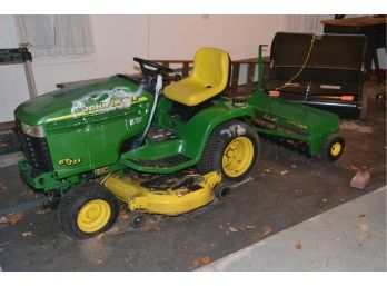 JOHN DEERE GT235 Garden Tractor & 4 Attachments ** READ DESCRIPTION**