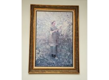 Exquisite Daniel Ridgway Knight 'Spring Time' Framed 3D Reproduction Painting