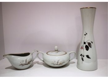 Vintage Porcelain Kaysons Japan Sugar/Creamer Set & Rosenthal Germany Vase