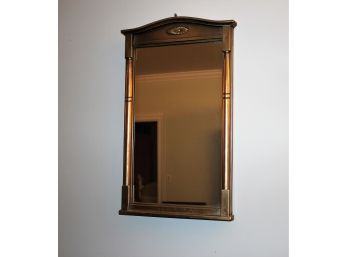 Handsome Wood Gold Painted Wall Mirror 14' X 23.75'