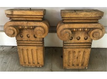 Two Oak Corbels