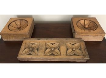 Three Decorative Architectural Wood Molds