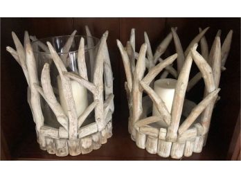 Decorative Wood Candle Holders