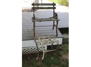 Charming Lot Of Garden Bench Parts