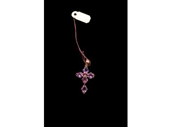 14 Karat Gold And Amethyst Pendant