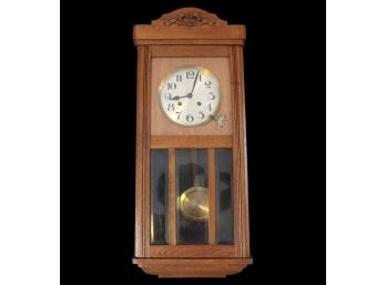 Great Vintage Wooden Wall Clock