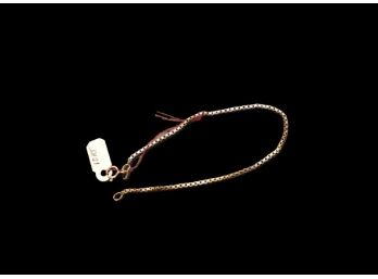 10K Gold Box Link Bracelet