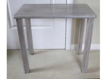 Pickled Silver Oak Finish Side End Table