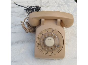 Vintage Bell Systems Flesh Colored Rotary Dial Telephone