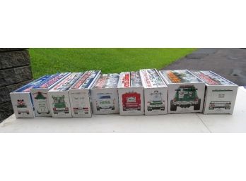 Collector Lot Of Vintage Hess Trucks In Their Boxes, Even The Plastic Bags They Were Sold In 1999  2001-2008