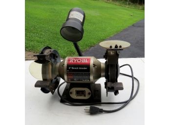 Ryobi 6' Double Wheel Bench Grinder W/Shop Light - Nice One