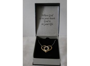 God's Heart Necklace With Spiritual Saying