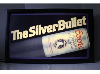 Coors Light Silver Bullet Beer Lighted Sign