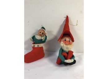 Lot Of 2 Elf On A Shelf & Elf In A Stocking