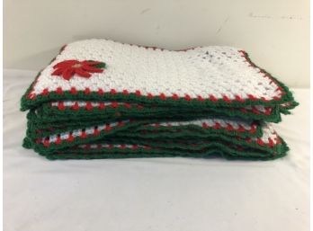 16 Crocheted Christmas Placemats