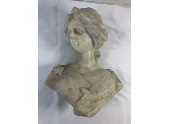 Signed Adolfo Cipriani 3 Pc Marble Bust