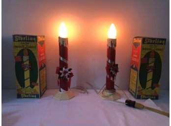 Pair Of 1950's Sterling Little Giant Electric Indoor Candles #1