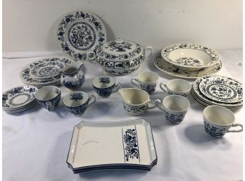 32 Pc Blue & White China Lot