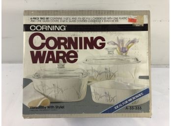 Corning Ware 6 Pc Trio Set Shadow Iris (NIB)