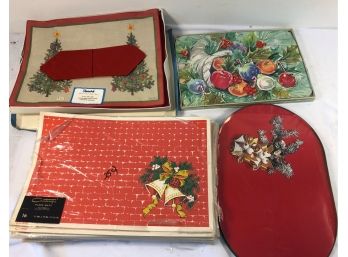 Large Lot 300 Christmas Placemets Paper & Vinyl