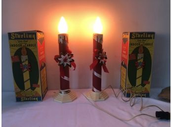 Pair Of 1950's Sterling Little Giant Electric Indoor Candles #2