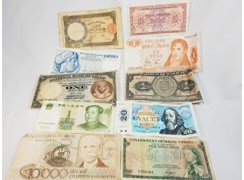 Vintage Assorted Foreign Paper Notes