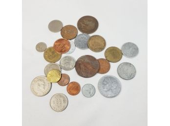 Vintage Assorted Foreign  Coinage Lot