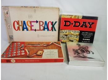 Vintage Board Games - Chaseback, Deadlock & D-Day